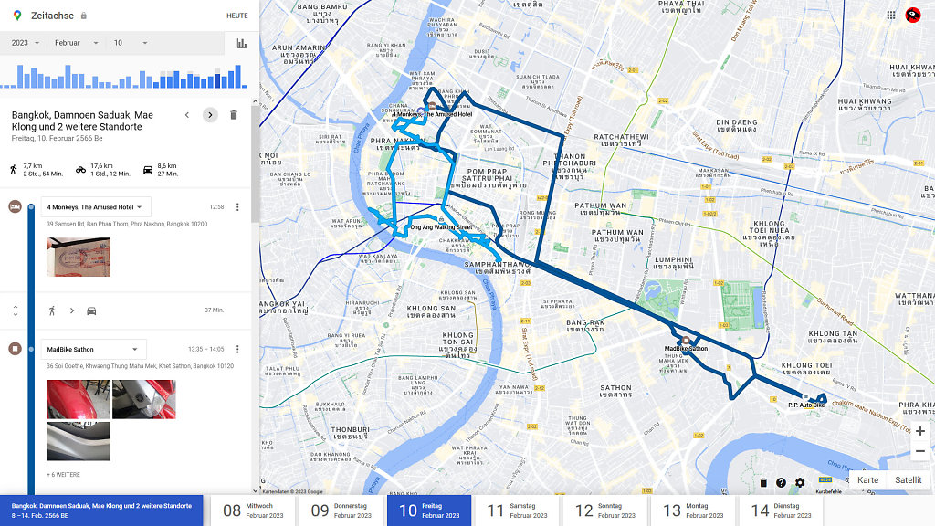 Picking upthe motorbike and buying a new helmet...